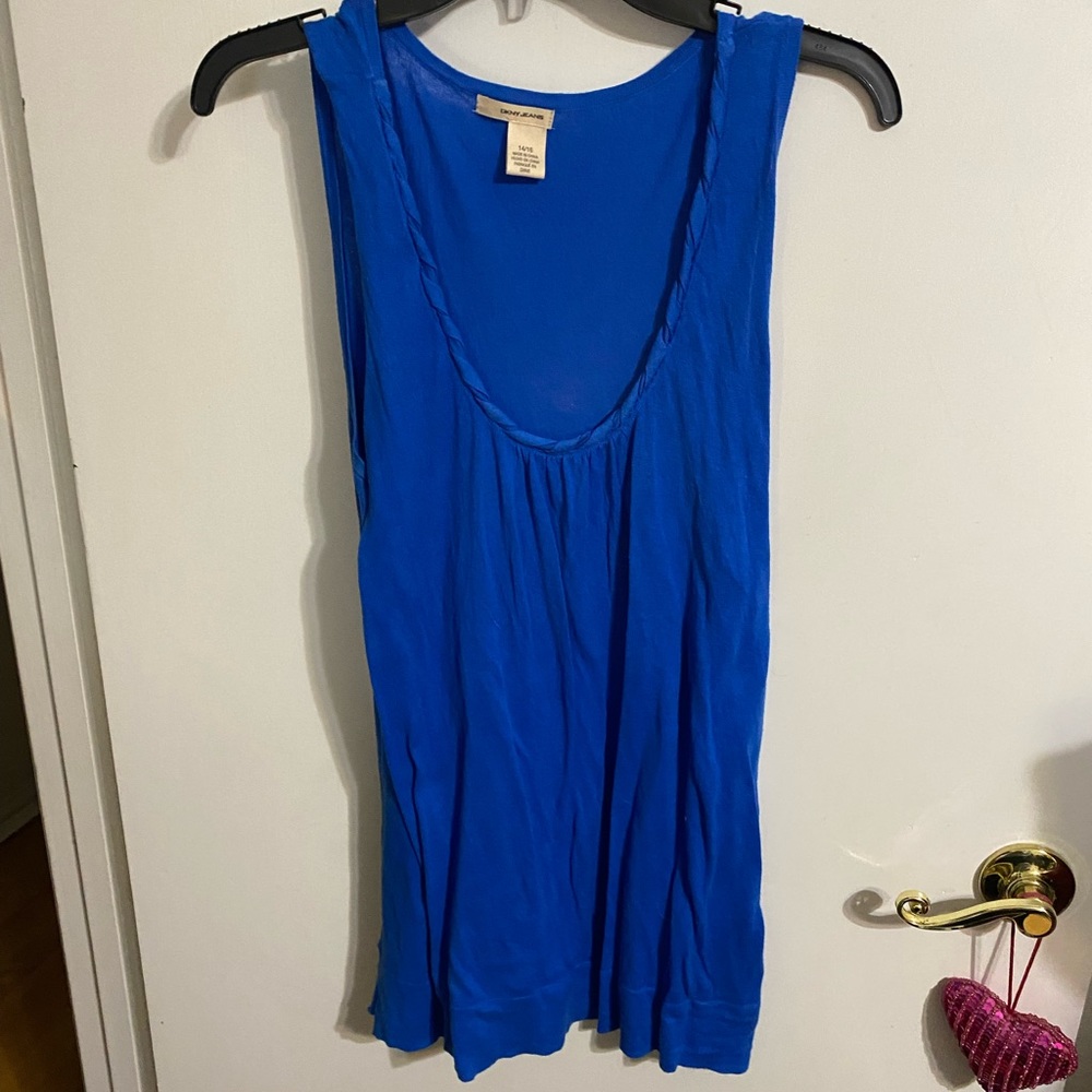 14/16 DKNY cobalt blue sleeveless shirt